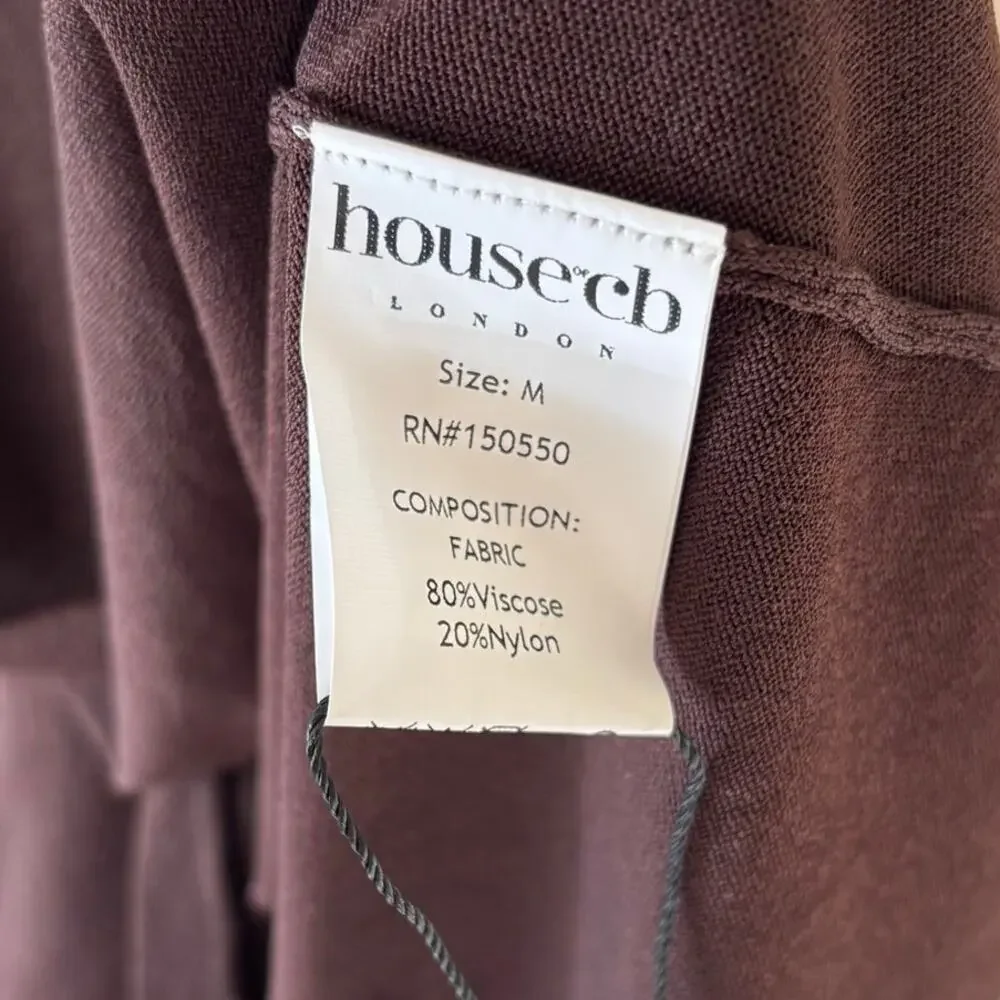 NWOT House of CB Lilas Espresso Knit Midi Skirt Size Medium